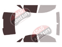 Gabarit vitrage - kit 3/4 arrière - Audi A8 (2) Courte Berline 4 portes (2002 - 2010)