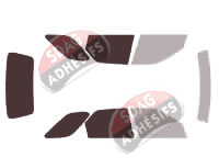 Gabarit vitrage - kit 3/4 arrière - Citroën Xsara (1) Break 5 portes (1997 - 2005)
