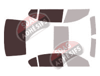 Gabarit vitrage - kit 3/4 arrière - Bmw Serie 7 / i7 (5) Longue Berline 4 portes (2009 - 2016)