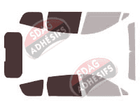 Gabarit vitrage - kit 3/4 arrière - Renault Scenic (3) Long 5 portes (2009 - 2017) Gabarit vitrage - kit 3/4 arrière - Renault Scenic (3) Long 5 portes (2009 - 2017)