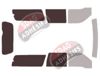 Gabarit vitrage - kit 3/4 arrière - Ford Excursion 5 portes (2000 - 2007)