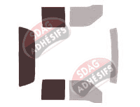 Gabarit vitrage - kit 3/4 arrière - Ford F-Series (12) Crew Cab Pick-up 4 portes (2008 - 2015)