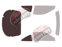 Gabarit vitrage - kit 3/4 arrière - Honda Integra (3) Coupe 3 portes (1994 - 2001)