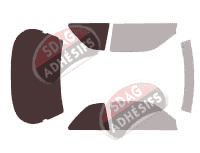 Gabarit vitrage - kit 3/4 arrière - Honda Legend (1) Coupe 2 portes (1985 - 1990)