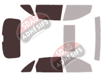Gabarit vitrage - kit 3/4 arrière - Hyundai ix55 5 portes (2007 - 2013)
