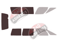 Gabarit vitrage - kit 3/4 arrière - Pontiac Trans Sport (1) 5 portes (1990 - 1996)