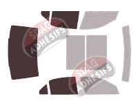 Gabarit vitrage - kit 3/4 arrière - Mercedes-Benz Classe E (4) Berline 4 portes (2009 - 2016) Gabarit vitrage - kit 3/4 arrière - Mercedes-Benz Classe E (4) Berline 4 portes (2009 - 2016)