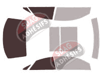 Gabarit vitrage - kit 3/4 arrière - Mercedes-Benz Classe E (4) Coupe 2 portes (2009 - 2017)