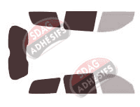 Gabarit vitrage - kit 3/4 arrière - Daewoo Nubira (1) Break 5 portes (1997 - 2003)