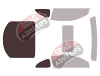 Gabarit vitrage - kit 3/4 arrière - Hyundai Genesis (1) Coupe 3 portes (2009 - 2013)