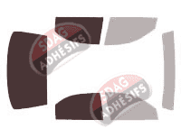 Gabarit vitrage - kit 3/4 arrière - Hyundai Sonata (4) Berline 4 portes (1999 - 2001)