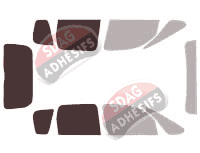 Gabarit vitrage - kit 3/4 arrière - Citroën C3 (2) Picasso 5 portes (2009 - 2016)