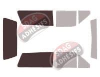 Gabarit vitrage - kit 3/4 arrière - Volkswagen Polo (2) Break 3 portes (1981 - 1994) Gabarit vitrage - kit 3/4 arrière - Volkswagen Polo (2) Break 3 portes (1981 - 1994)