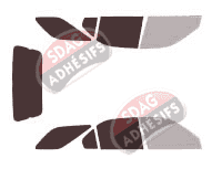 Gabarit vitrage - kit 3/4 arrière - Honda Civic (6) Aerodeck Break 5 portes (1998 - 2003) Gabarit vitrage - kit 3/4 arrière - Honda Civic (6) Aerodeck Break 5 portes (1998 - 2003)