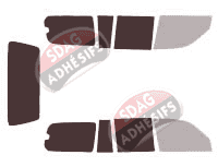 Gabarit vitrage - kit 3/4 arrière - Lexus LX (2) 5 portes (1998 - 2007) Gabarit vitrage - kit 3/4 arrière - Lexus LX (2) 5 portes (1998 - 2007)