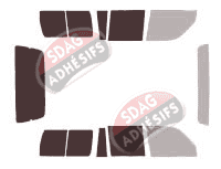 Gabarit vitrage - kit 3/4 arrière - Lexus LX (1) 5 portes (1995 - 1998)