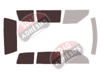 Gabarit vitrage - kit 3/4 arrière - Mazda MPV (1) 4 portes (1989 - 1995)