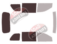 Gabarit vitrage - kit 3/4 arrière - Mazda MPV (2) 5 portes (2000 - 2007)