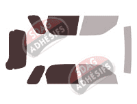 Gabarit vitrage - kit 3/4 arrière - Daihatsu Terios (1) 5 portes (1997 - 2006)