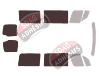 Gabarit vitrage - kit 3/4 arrière - Mercedes-Benz Sprinter (2) Court 5 portes (2006 - 2018)