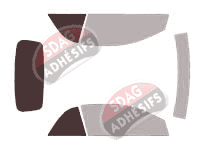 Gabarit vitrage - kit 3/4 arrière - Opel Astra (G) Cabriolet 2 portes (2001 - 2006) Gabarit vitrage - kit 3/4 arrière - Opel Astra (G) Cabriolet 2 portes (2001 - 2006)