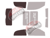 Gabarit vitrage - kit 3/4 arrière - Lancia Ypsilon (2) 3 portes (2003 - 2011)
