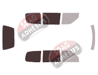 Gabarit vitrage - kit 3/4 arrière - Nissan Serena 5 portes (1991 - 2002)
