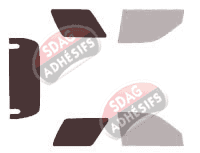 Gabarit vitrage - kit 3/4 arrière - Opel Frontera (A) 3 portes (1991 - 1998) Gabarit vitrage - kit 3/4 arrière - Opel Frontera (A) 3 portes (1991 - 1998)