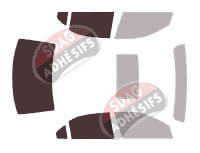 Gabarit vitrage - kit 3/4 arrière - Ford Fusion Berline 4 portes (2010 - 2013)