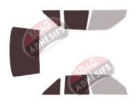 Gabarit vitrage - kit 3/4 arrière - Seat Toledo (1) 5 portes (1991 - 1998)