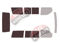Gabarit vitrage - kit 3/4 arrière - Mercedes-Benz Vito / EQV (1) 4 portes (1996 - 2003)