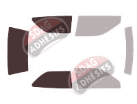 Gabarit vitrage - kit 3/4 arrière - Suzuki Swift (2) 3 portes (1988 - 1994) Gabarit vitrage - kit 3/4 arrière - Suzuki Swift (2) 3 portes (1988 - 1994)