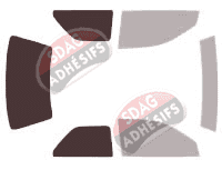 Gabarit vitrage - kit 3/4 arrière - Suzuki Swift (3) 3 portes (1994 - 2003) Gabarit vitrage - kit 3/4 arrière - Suzuki Swift (3) 3 portes (1994 - 2003)