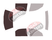 Gabarit vitrage - kit 3/4 arrière - Suzuki Swift (3) Berline 4 portes (1994 - 2003)