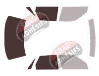 Gabarit vitrage - kit 3/4 arrière - Toyota Camry (2) Berline 4 portes (1987 - 1991)
