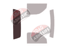 Gabarit vitrage - kit 3/4 arrière - Toyota Tacoma (1) Pick-up 2 portes (1995 - 2004)
