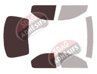 Gabarit vitrage - kit 3/4 arrière - Chrysler Cirrus Berline 4 portes (1995 - 1999)