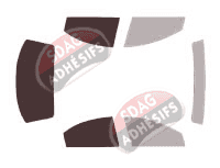 Gabarit vitrage - kit 3/4 arrière - Chrysler Concorde Berline 4 portes (1998 - 2005)