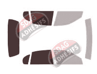 Gabarit vitrage - kit 3/4 arrière - Chrysler LHS Berline 4 portes (1994 - 1997)
