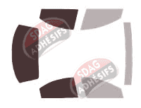 Gabarit vitrage - kit 3/4 arrière - Chrysler LHS Berline 4 portes (1998 - 2001)