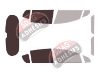 Gabarit vitrage - kit 3/4 arrière - Peugeot 3008 (1) 5 portes (2009 - 2016)