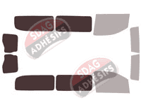 Gabarit vitrage - kit 3/4 arrière - Opel Vivaro (C) Long 5-6 portes (depuis 2019) Gabarit vitrage - kit 3/4 arrière - Opel Vivaro (C) Long 5-6 portes (depuis 2019)