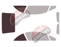 Gabarit vitrage - kit 3/4 arrière - Peugeot 308 (1) CC Cabriolet 2 portes (2009 - 2015)