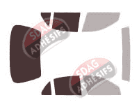 Gabarit vitrage - kit 3/4 arrière - Buick Century Berline 4 portes (1996 - 2005)