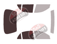 Gabarit vitrage - kit 3/4 arrière - Buick Regal (4) Berline 4 portes (1997 - 2005)