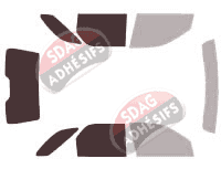 Gabarit vitrage - kit 3/4 arrière - Buick RendezVous 5 portes (2000 - 2007)