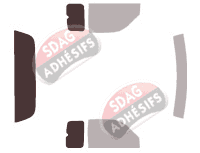 Gabarit vitrage - kit 3/4 arrière - Dodge Ram (2) Ext - Quad Cab Pick-up 2 portes (1994 - 2001)