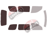 Gabarit vitrage - kit 3/4 arrière - Buick Terraza 5 portes (2003 - 2007)