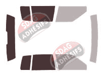 Gabarit vitrage - kit 3/4 arrière - Cadillac Deville (13) Berline 4 portes (1989 - 1993)