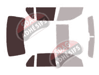 Gabarit vitrage - kit 3/4 arrière - Cadillac Deville (15) Berline 4 portes (2000 - 2005)